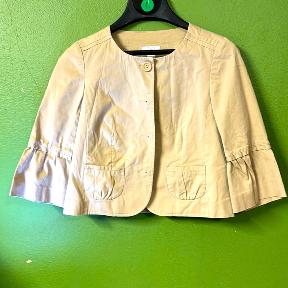 Ann Taylor Loft Cropped Petticoat Jacket Size 4P